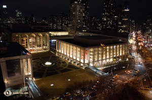 An evening view of Lincoln Center from above. (Photo by Annie Li)
