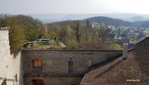 From the highest lookout you can see the rooftops of Hadsburg village below.